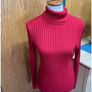 EUV Newman MarcusExclusive Vibrant Red Ribbed Sweater Size Medium #039